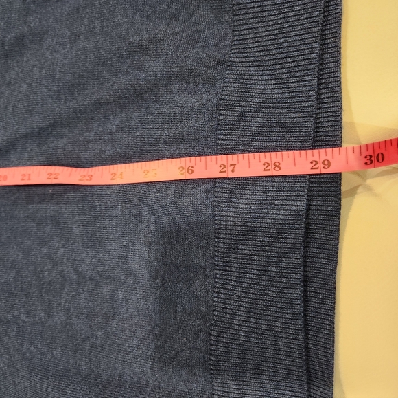 Turnbury Mens Large M 100% Extra Fine Merino Wool V Neck Sweater Blue - Picture 4 of 8